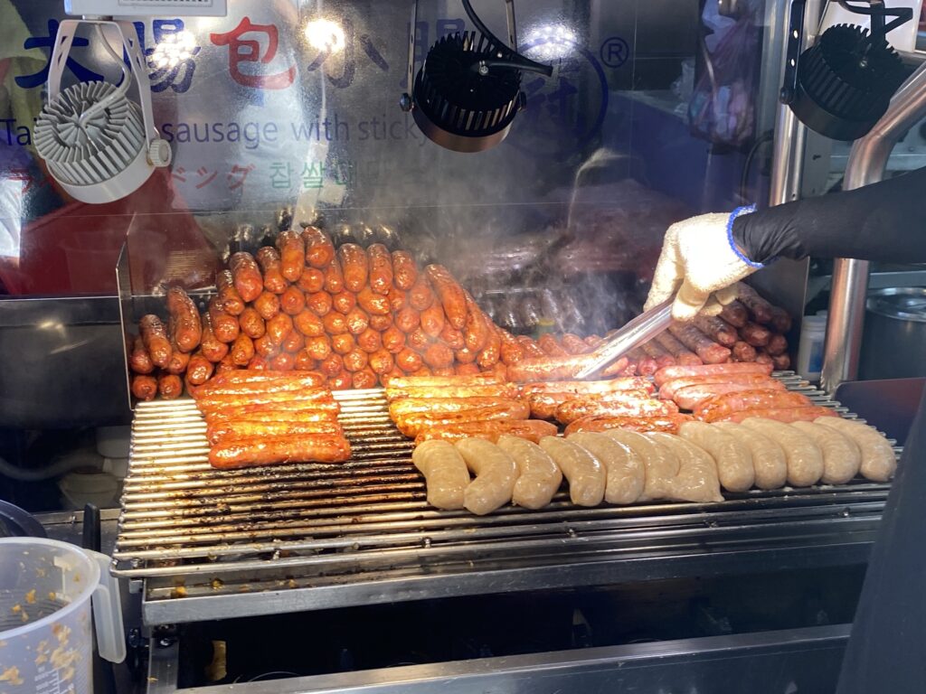 士林夜市 大腸包小腸 屋台